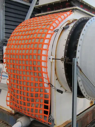 Orange kevlar netting.