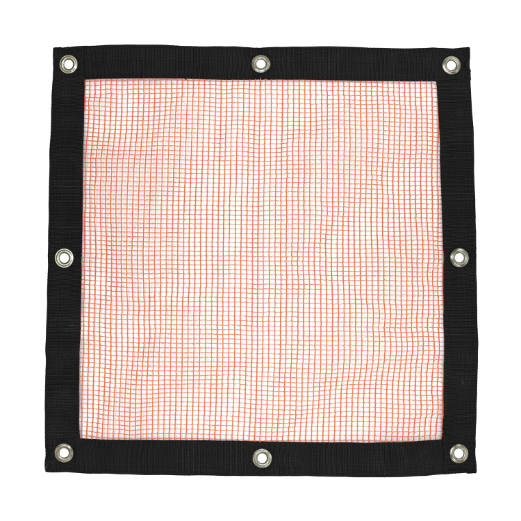 SBN-14 Orange knotless netting with webbing border