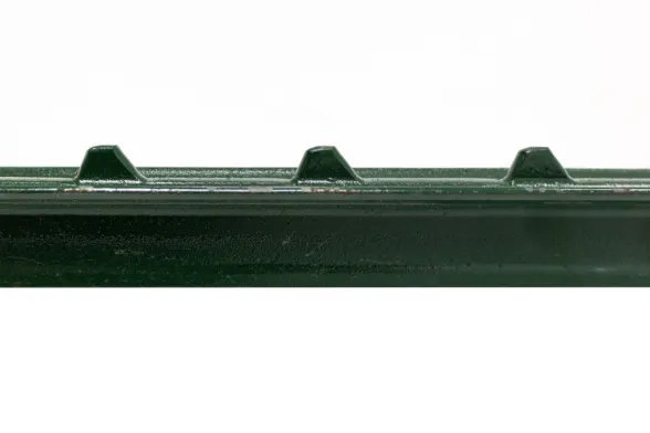 Studded Steel T-Post - stud detail closeup