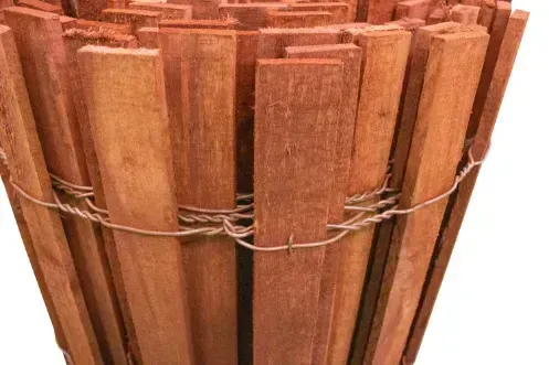 Wooden snow fence detail