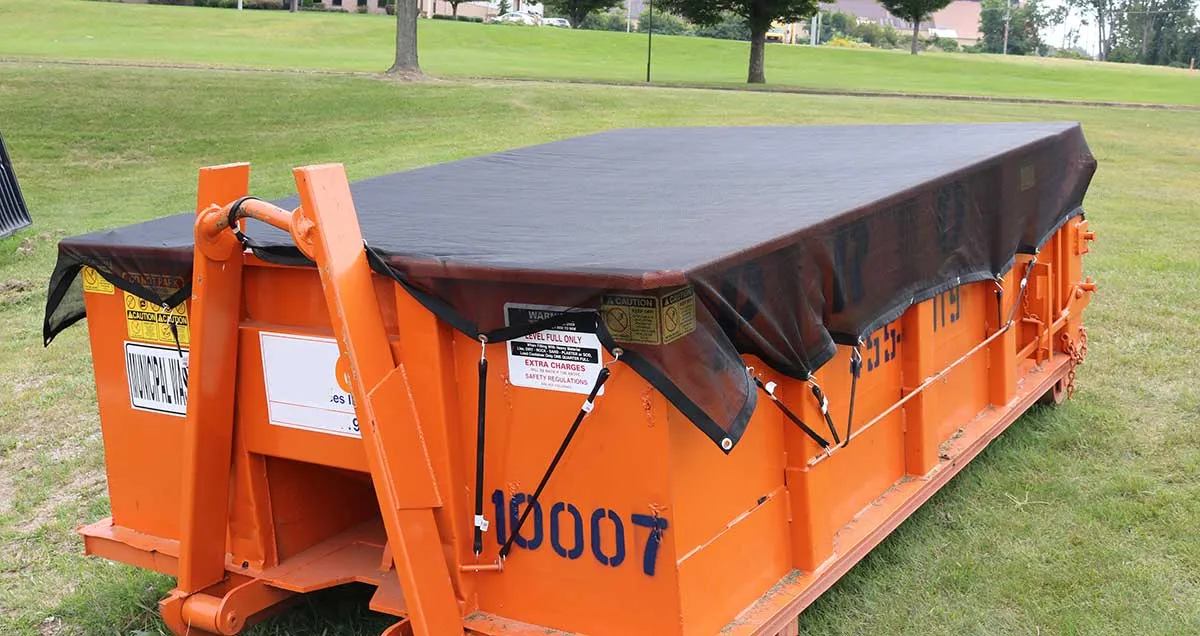 Cover on Dumpster