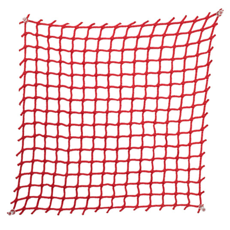 SBN-2020 Red knotless netting with raw edge