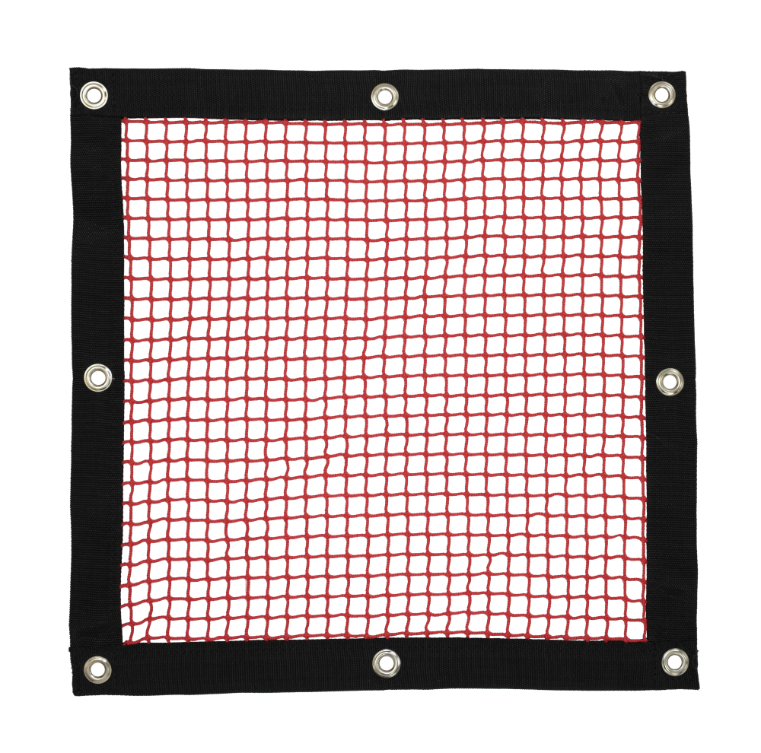 SBN-2020 Red knotless netting with webbing border
