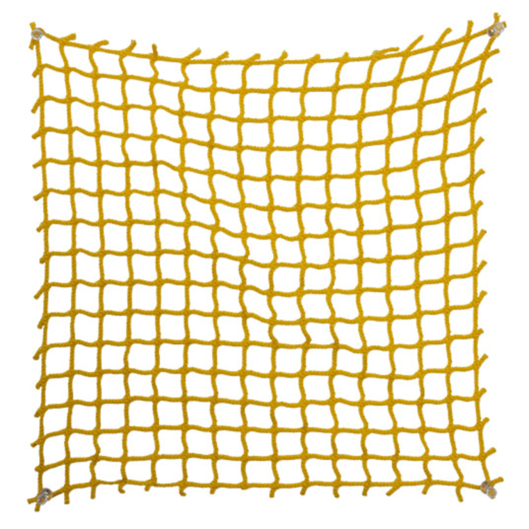 SBN-2020 Yellow knotless netting with raw edge