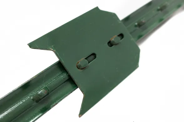 Studded Steel T-Post - anchor plate detail