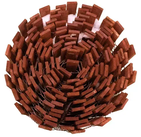 Wooden snow fence close up