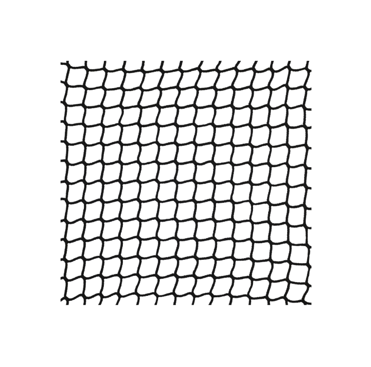 SBN-4045 Black knotless netting with raw edge