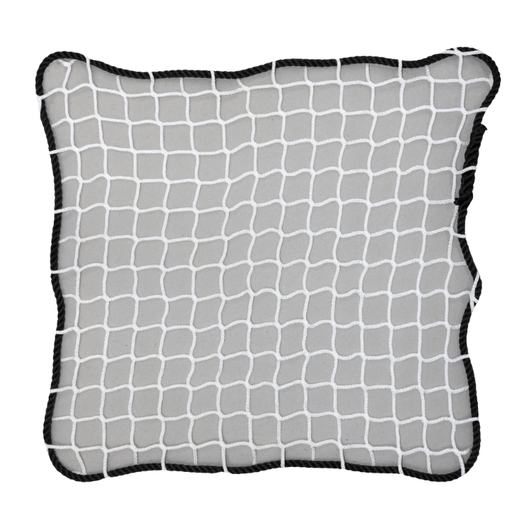 SBN-4045 White knotless netting with rope border