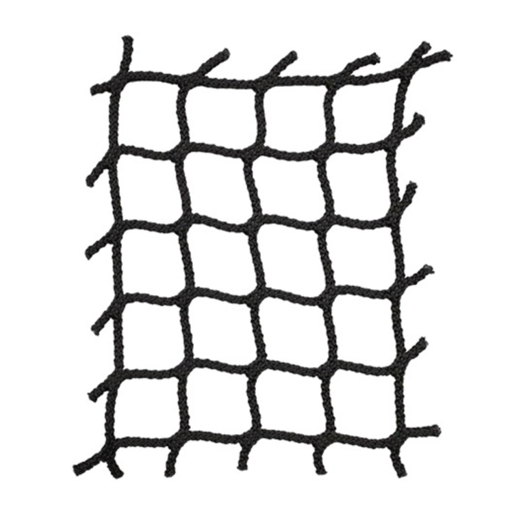 SBN-5045 Black knotless netting with raw edge