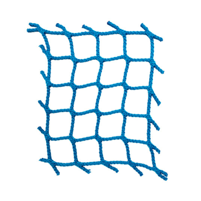 SBN-5045 Blue knotless netting with raw edge