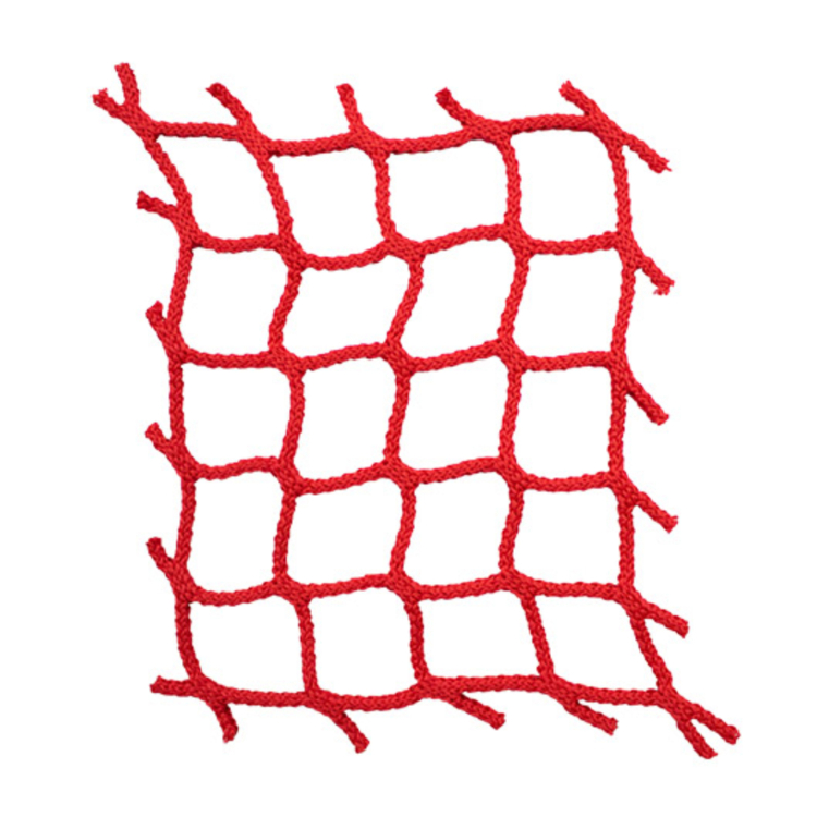 SBN-5045 Red knotless netting with raw edge