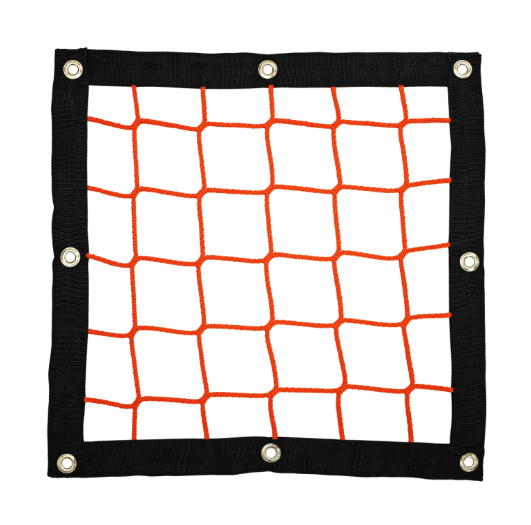 SBN-5100 Orange knotless netting with webbing border