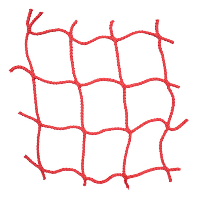SBN-5100 Red knotless netting with raw edge