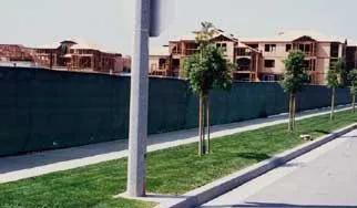 Knit privacy fence panel close-up