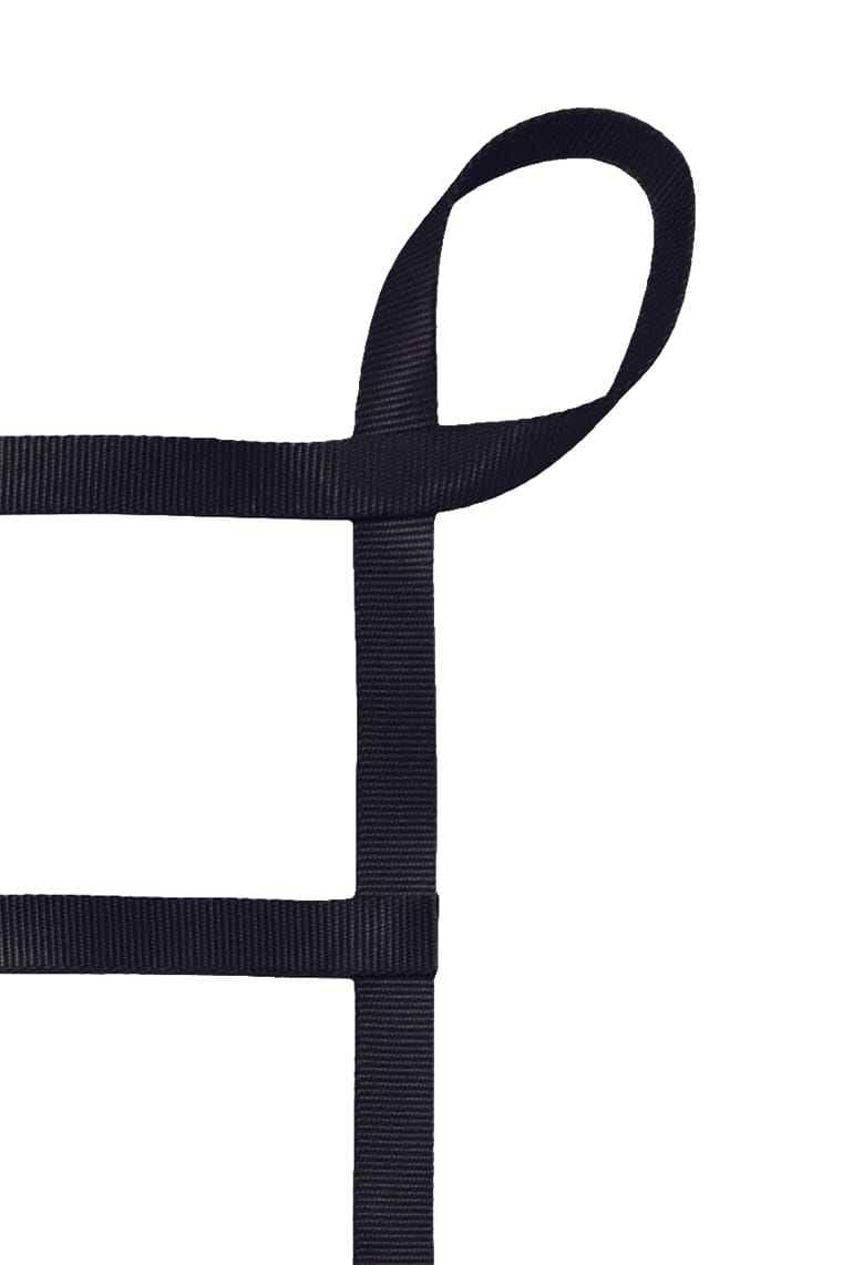 1" Webbing Cargo Net With Loops corner detail - Black