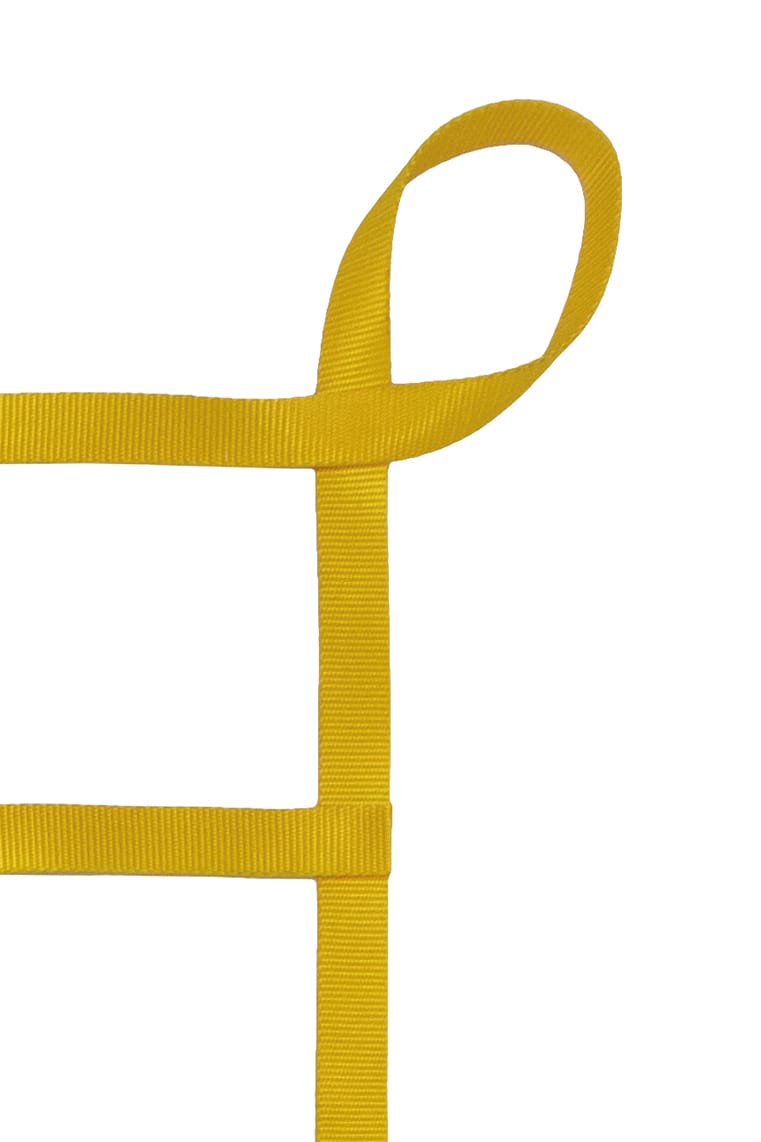1" Webbing Cargo Net With Loops corner detail - Yellow