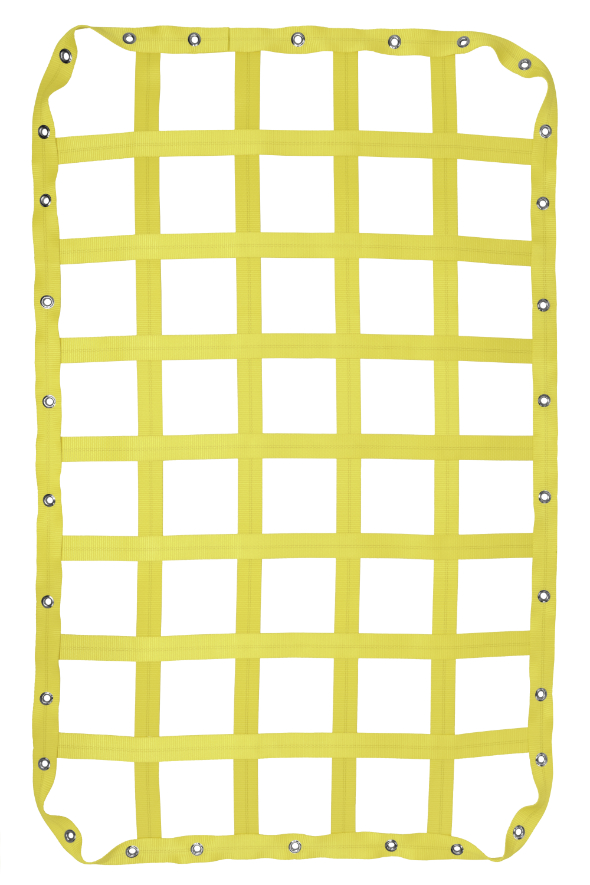 2" Webbing Cargo Net With Grommets - Yellow