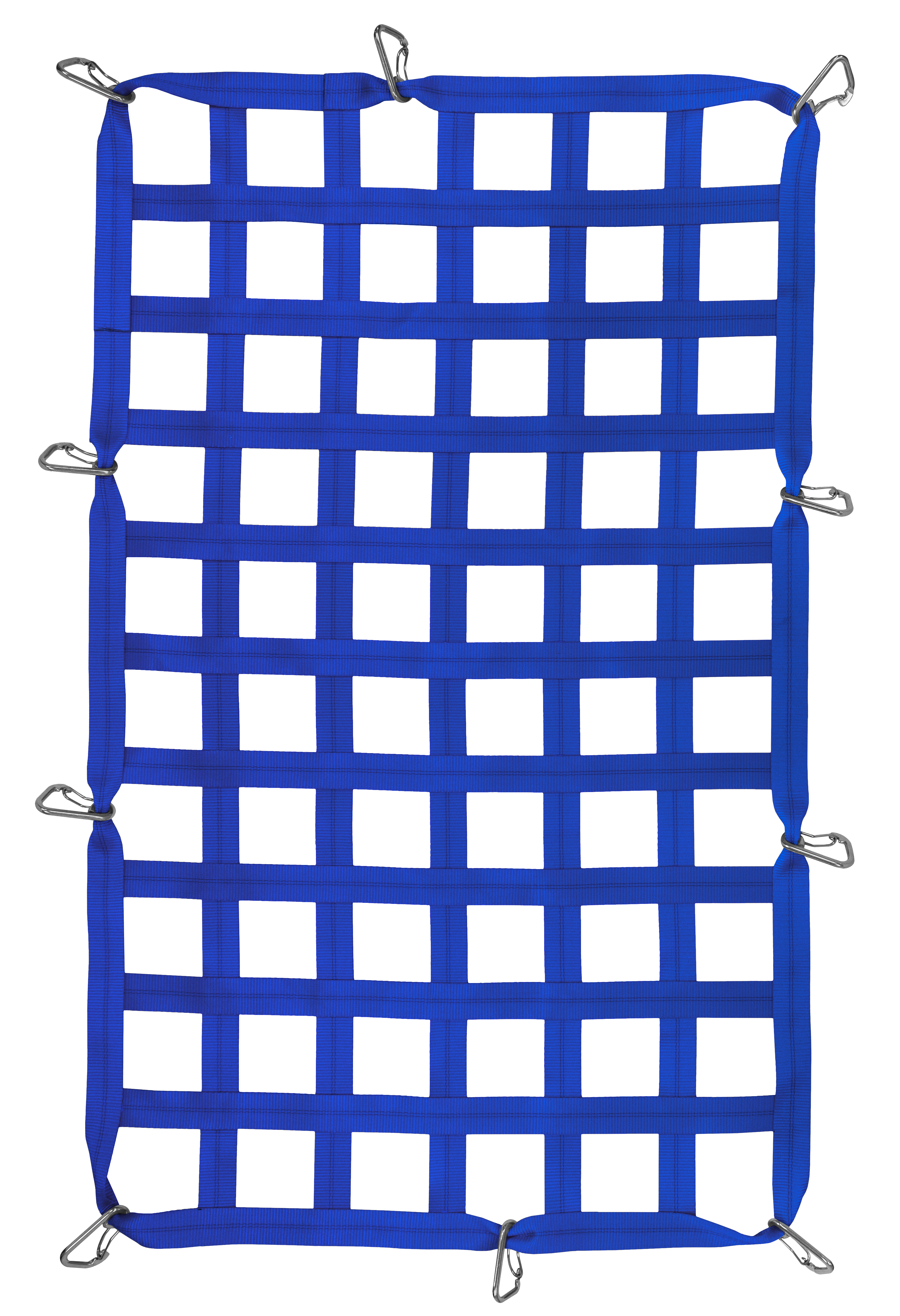 2" Webbing Cargo Net With Snap Hooks - Blue