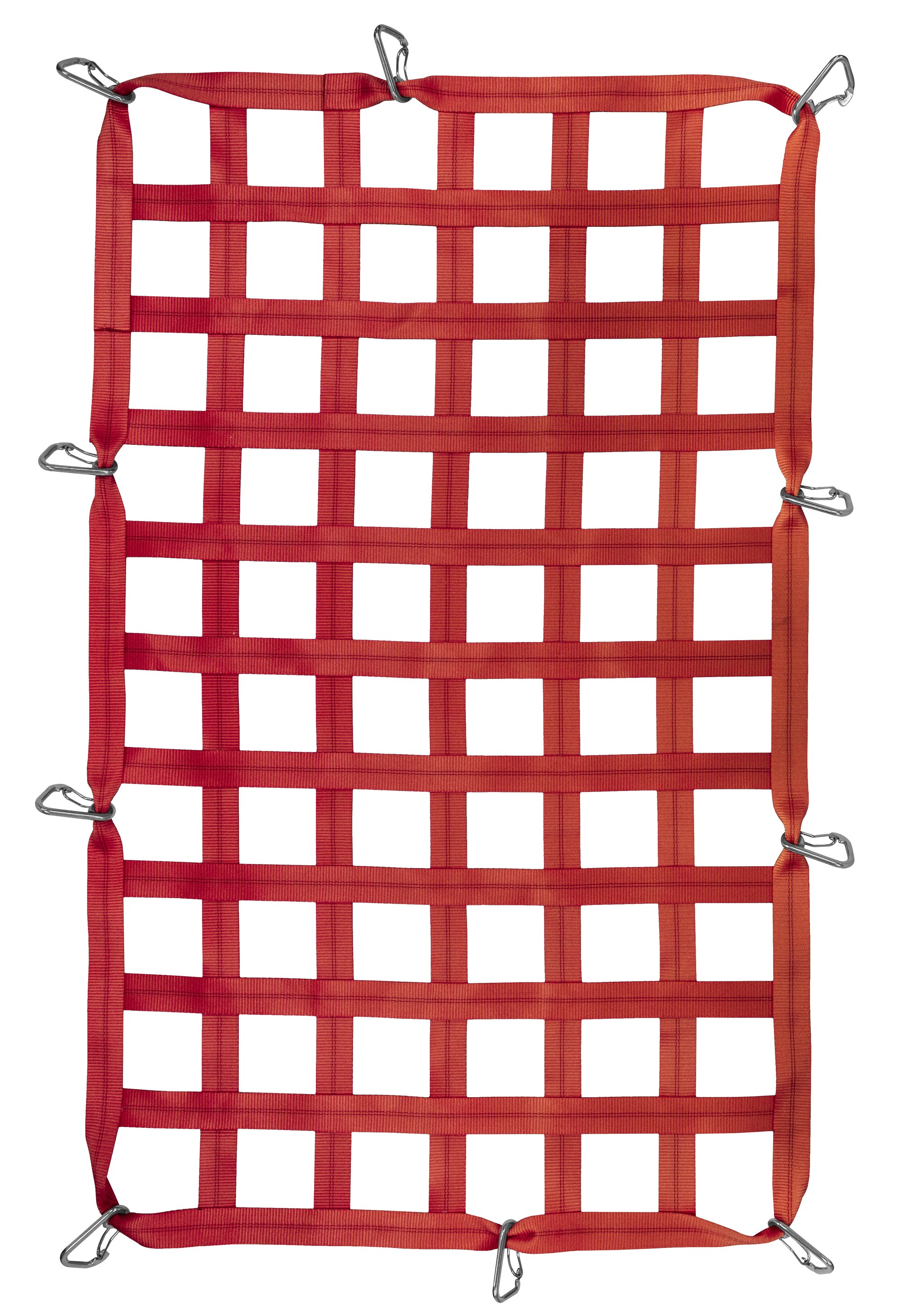 2" Webbing Cargo Net With Snap Hooks - Red