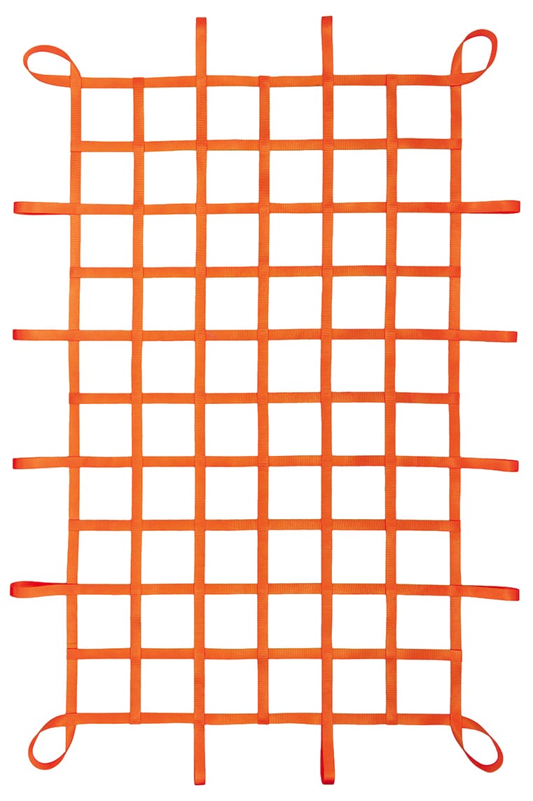 1" Webbing Cargo Net With Loops - Orange