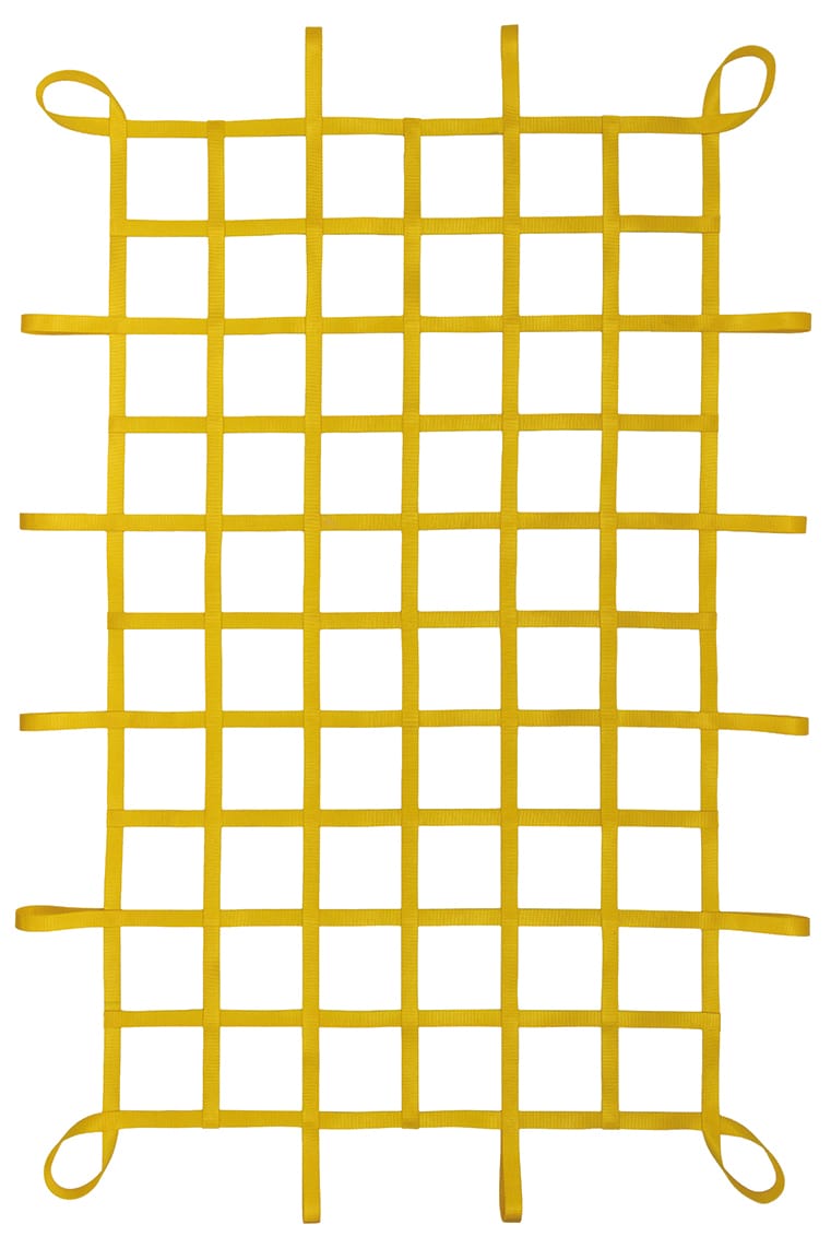 1" Webbing Cargo Net With Loops - Yellow