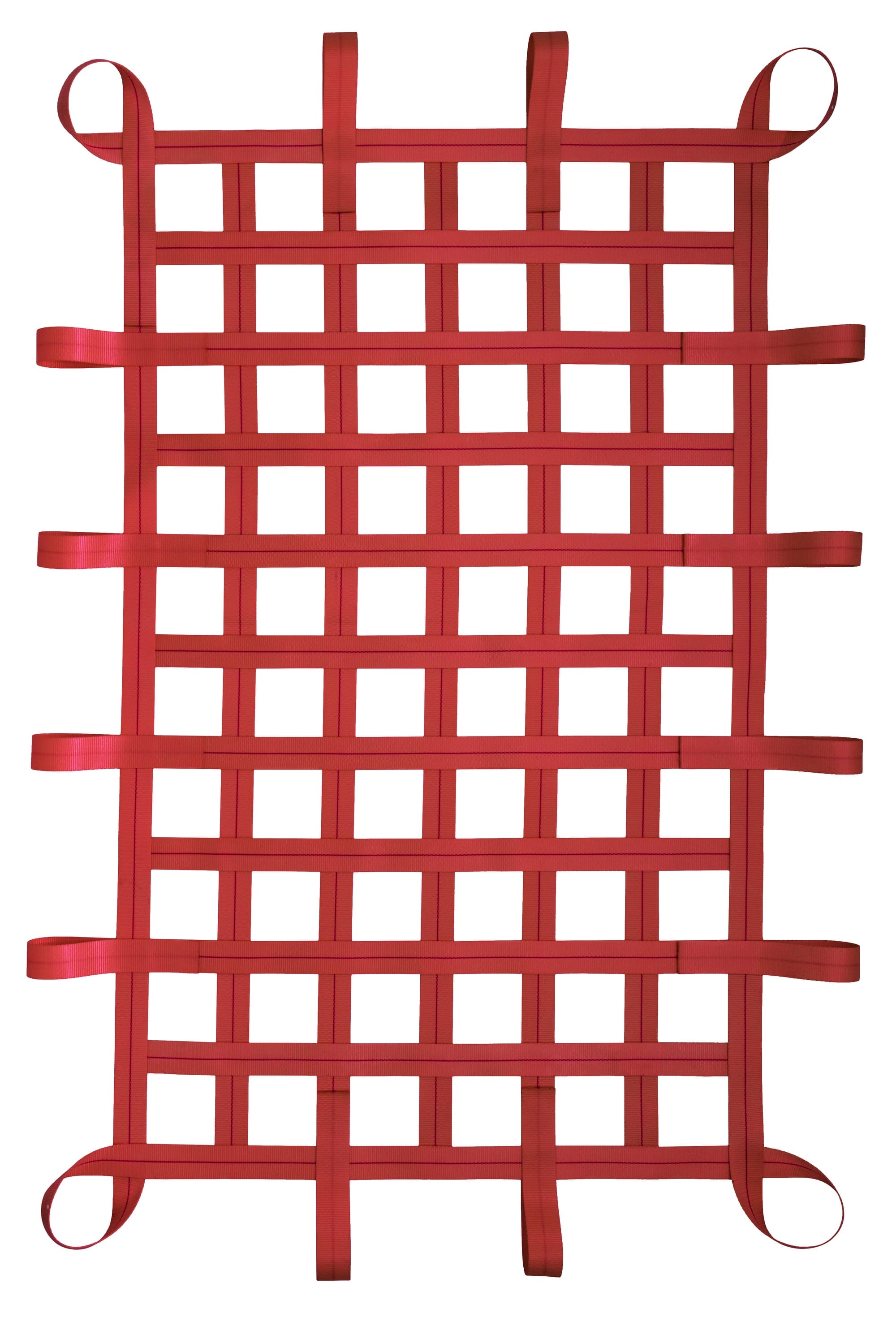 2" Webbing Cargo Net With Loops - Red