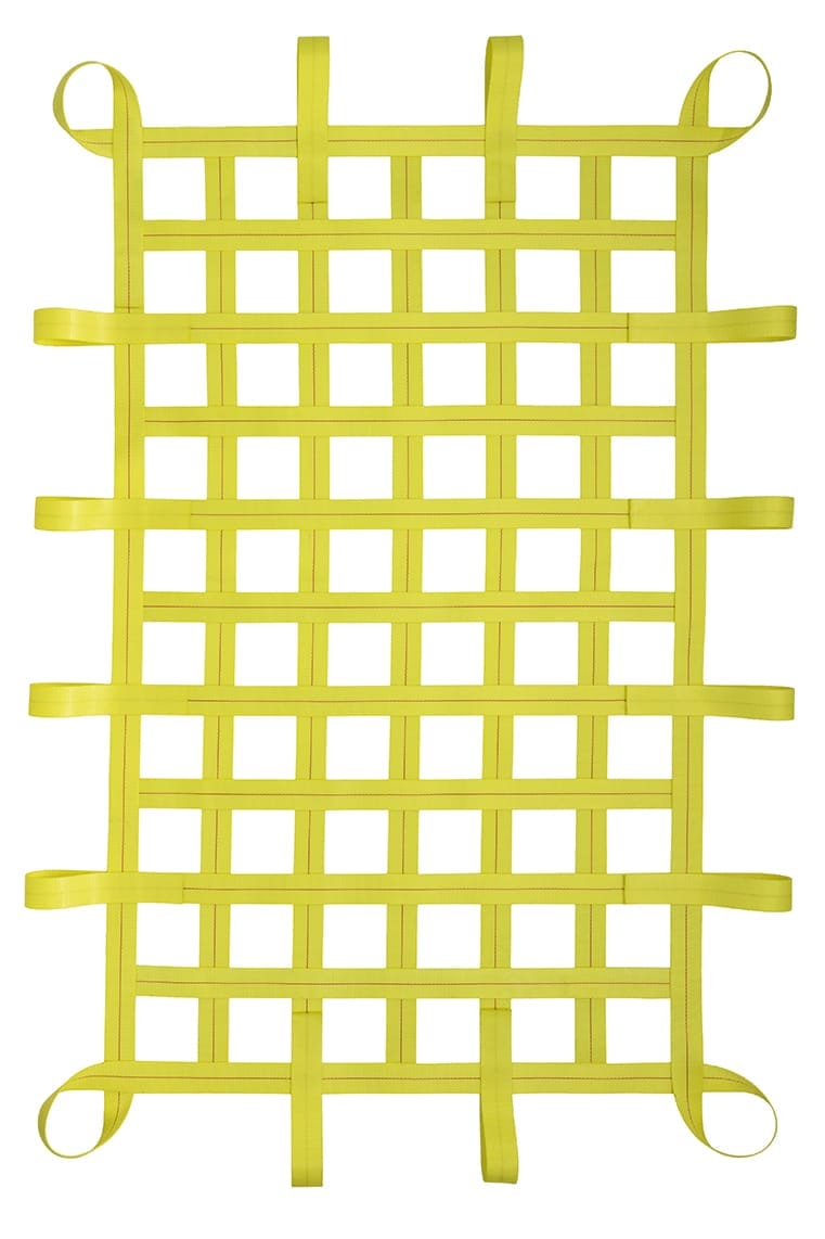 2" Webbing Cargo Net With Loops - Yellow