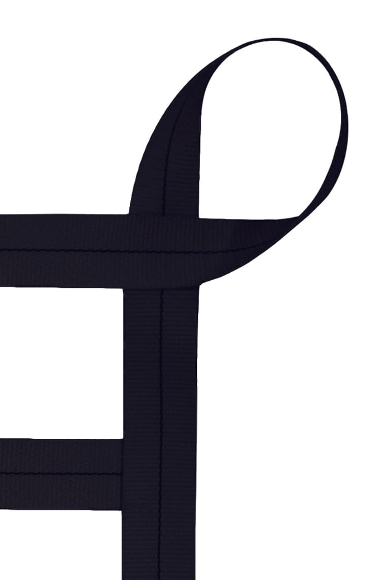 2" Webbing Cargo Net With Loops corner detail - Black