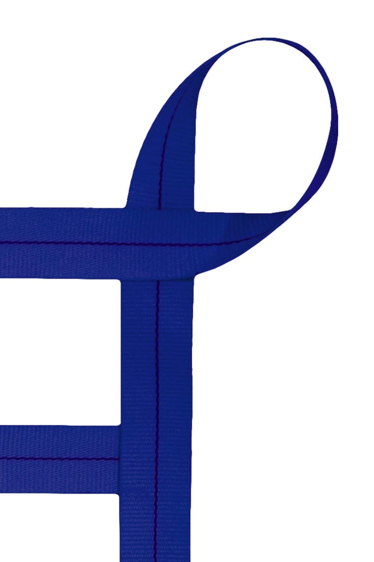 2" Webbing Cargo Net With Loops corner detail - Blue