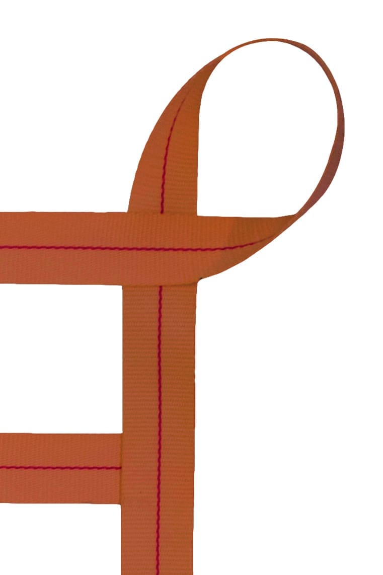 2" Webbing Cargo Net With Loops corner detail - Orange