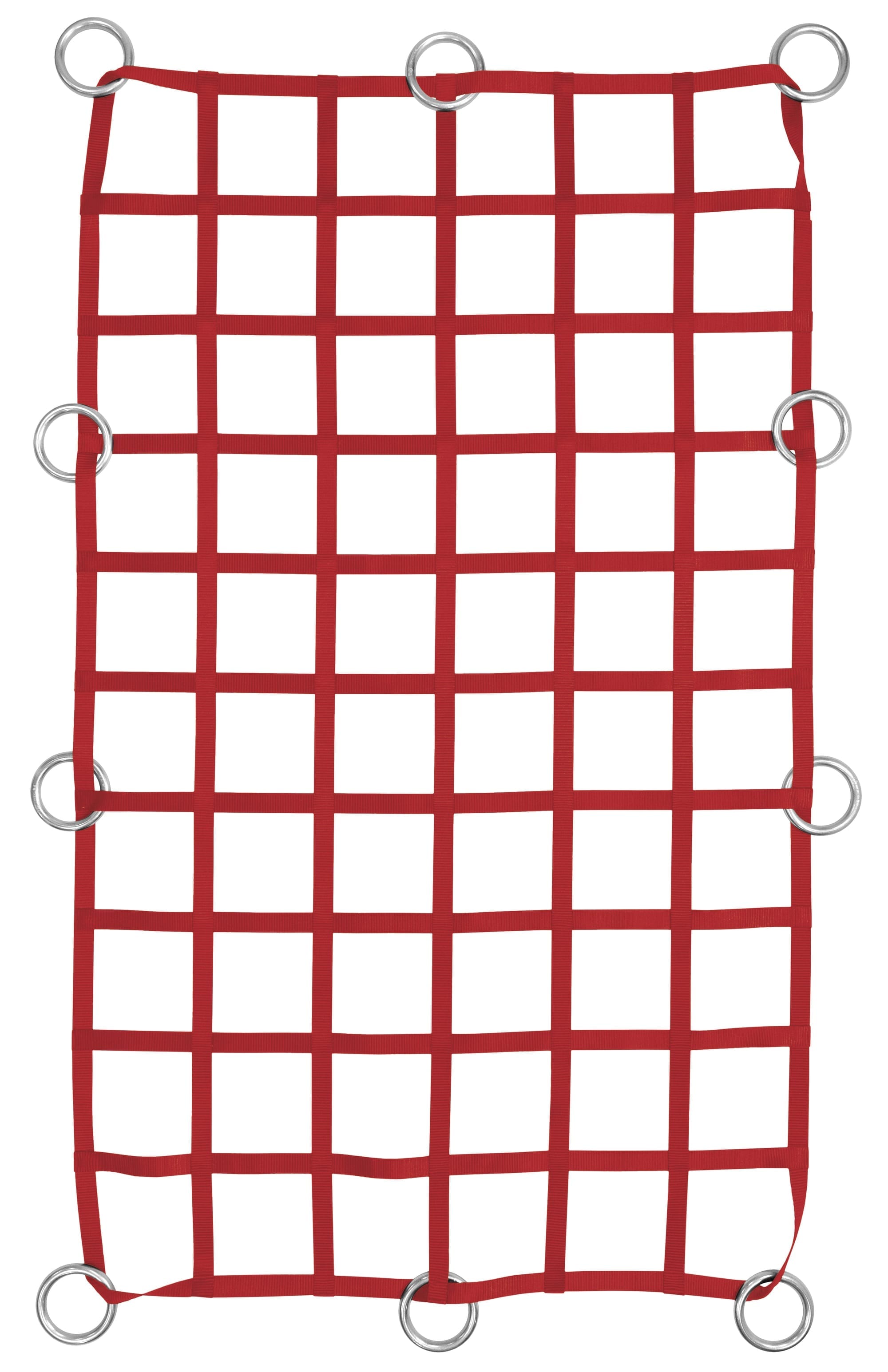 1" Webbing Cargo Net With Rings - Red