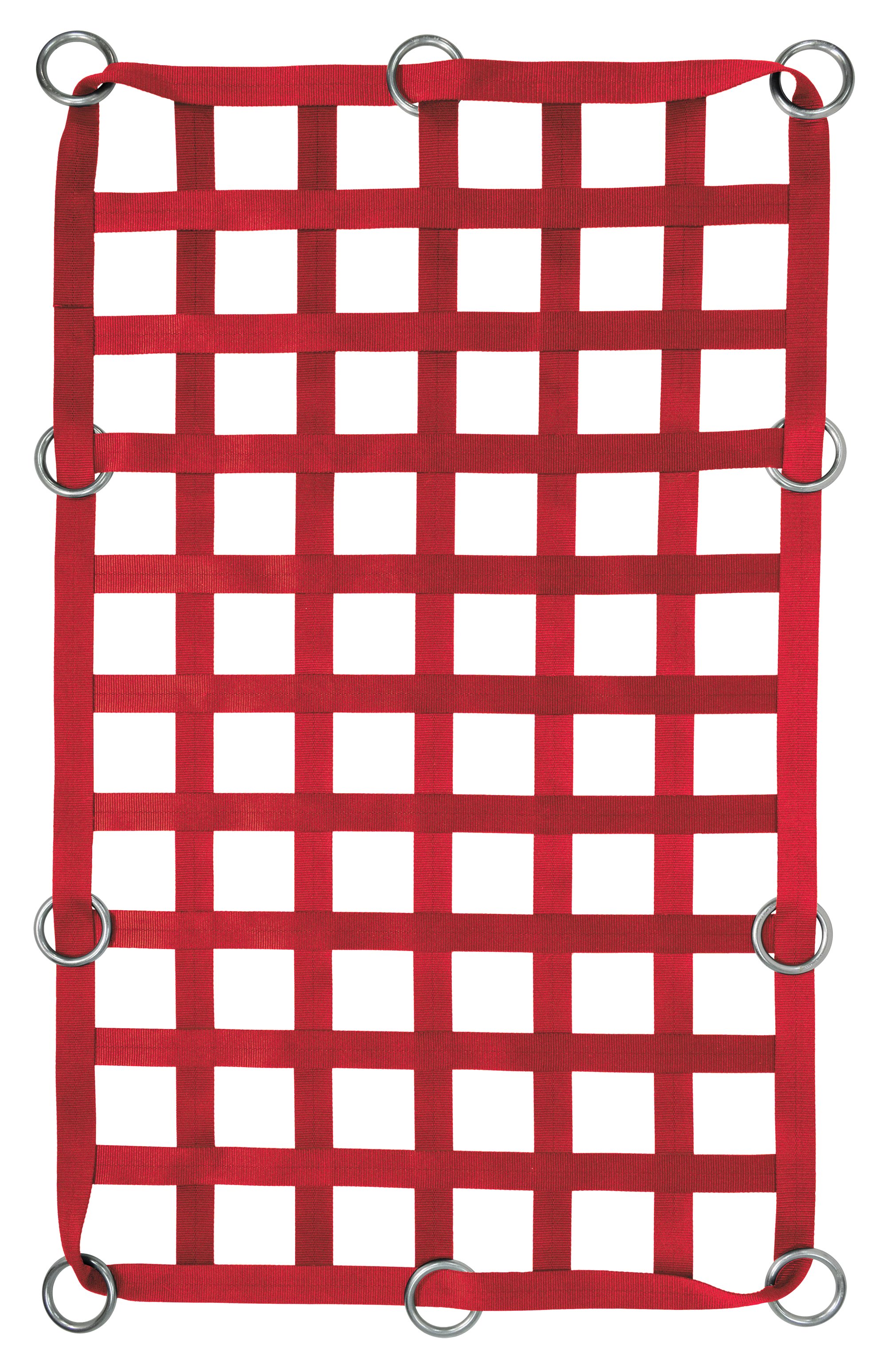 2" Webbing Cargo Net With Rings - Red