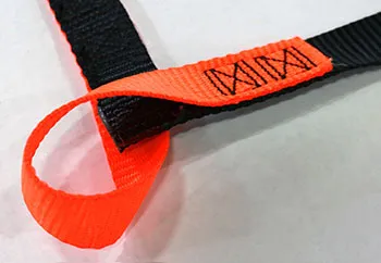 Truck cargo net with loops close up