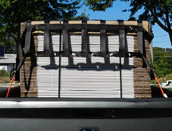 Close-up of grommet fastening system