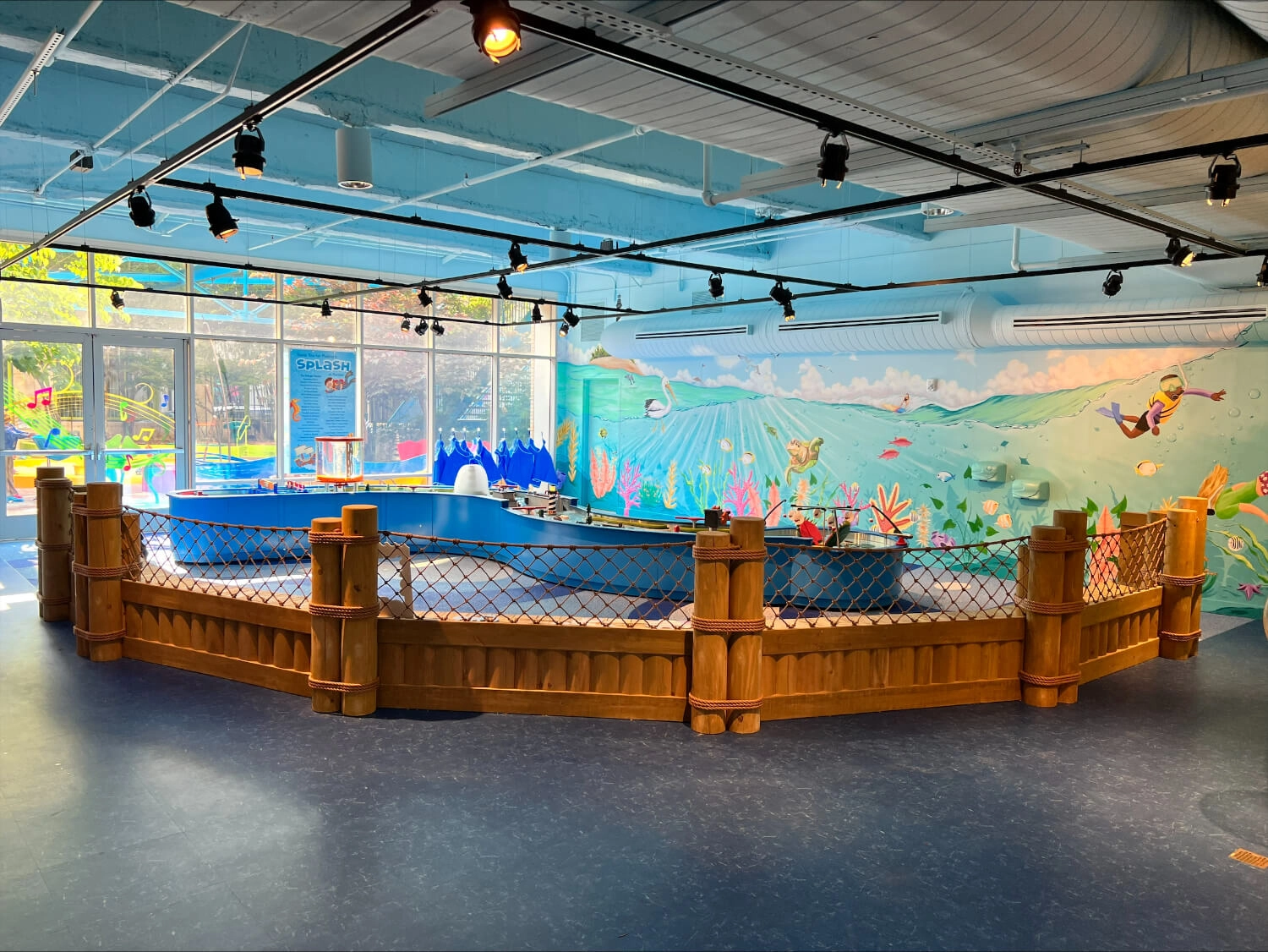 Marbles Kids Museum nautical netting display