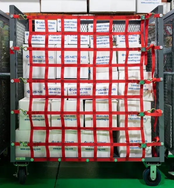 Warehouse Cart Netting - Red