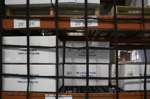 11" Webbing Pallet Rack Netting Installation