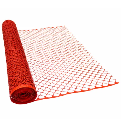 Economy Plastic Safety Barrier Fence - Orange Side View