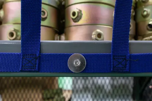 Warehouse Cart Netting Installation - Blue