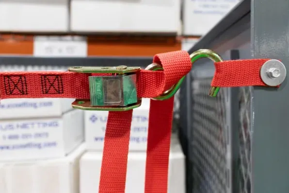 Warehouse Cart Netting Side View - Red