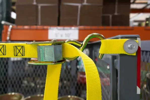 Warehouse Cart Netting Side View - Yellow