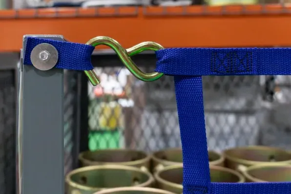 Warehouse Cart Netting Storage - Blue