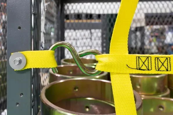 Warehouse Cart Netting Storage - Yellow