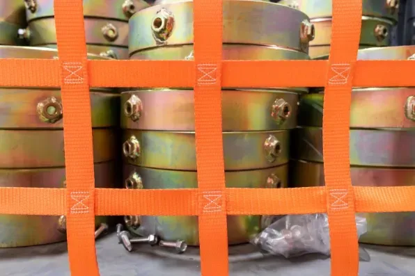 Warehouse Cart Netting Detail - Orange