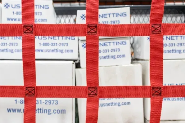 Warehouse Cart Netting Detail - Red