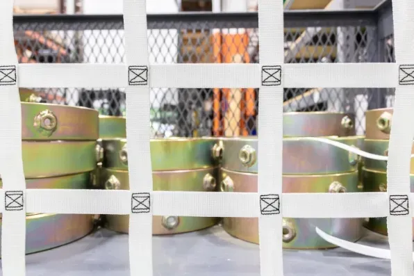 Warehouse Cart Netting Detail - White