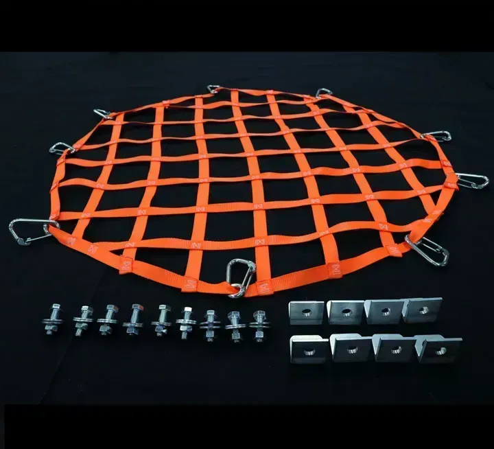 Angled view of circle hatch net kit