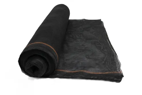Heavy Duty Fire Retardant Debris Netting Roll - Black Close-up