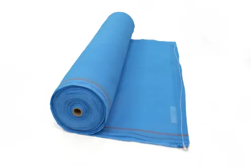 Heavy Duty Fire Retardant Debris Netting Roll - Blue Close-up