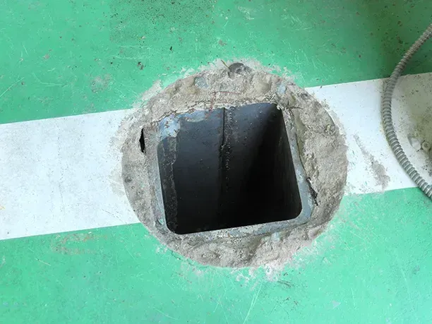 In-Ground Safety Net Extended Across Dock